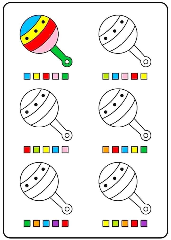 Fun Color Matching & Coloring Activity for Kids –60 Printable Learning Pages
