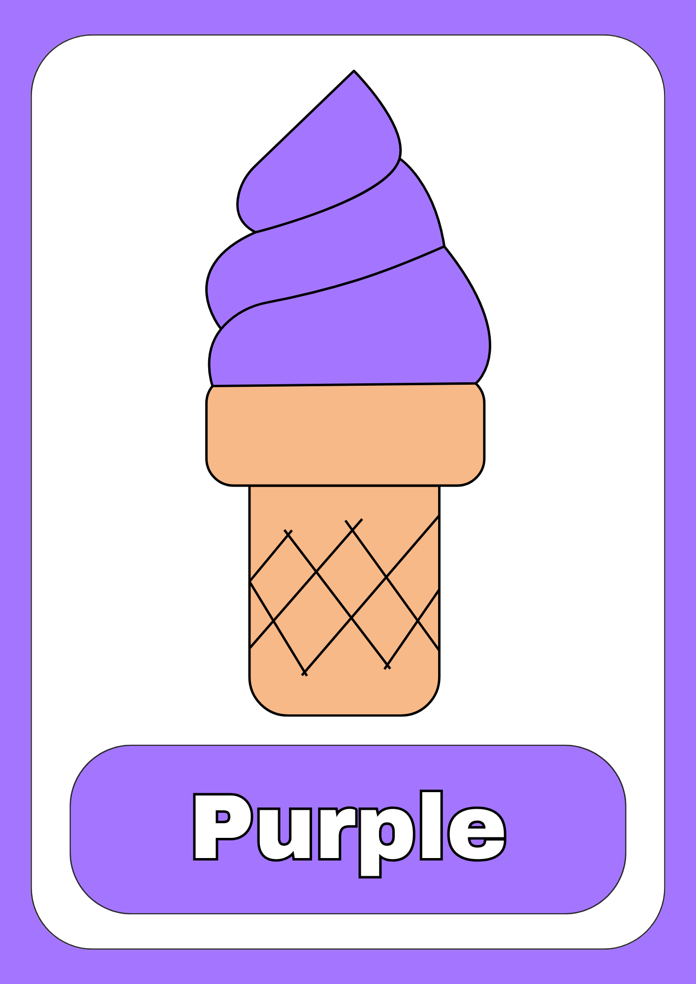 Ice Cream Colors Learning Posters – Fun Visual Arts for Kids