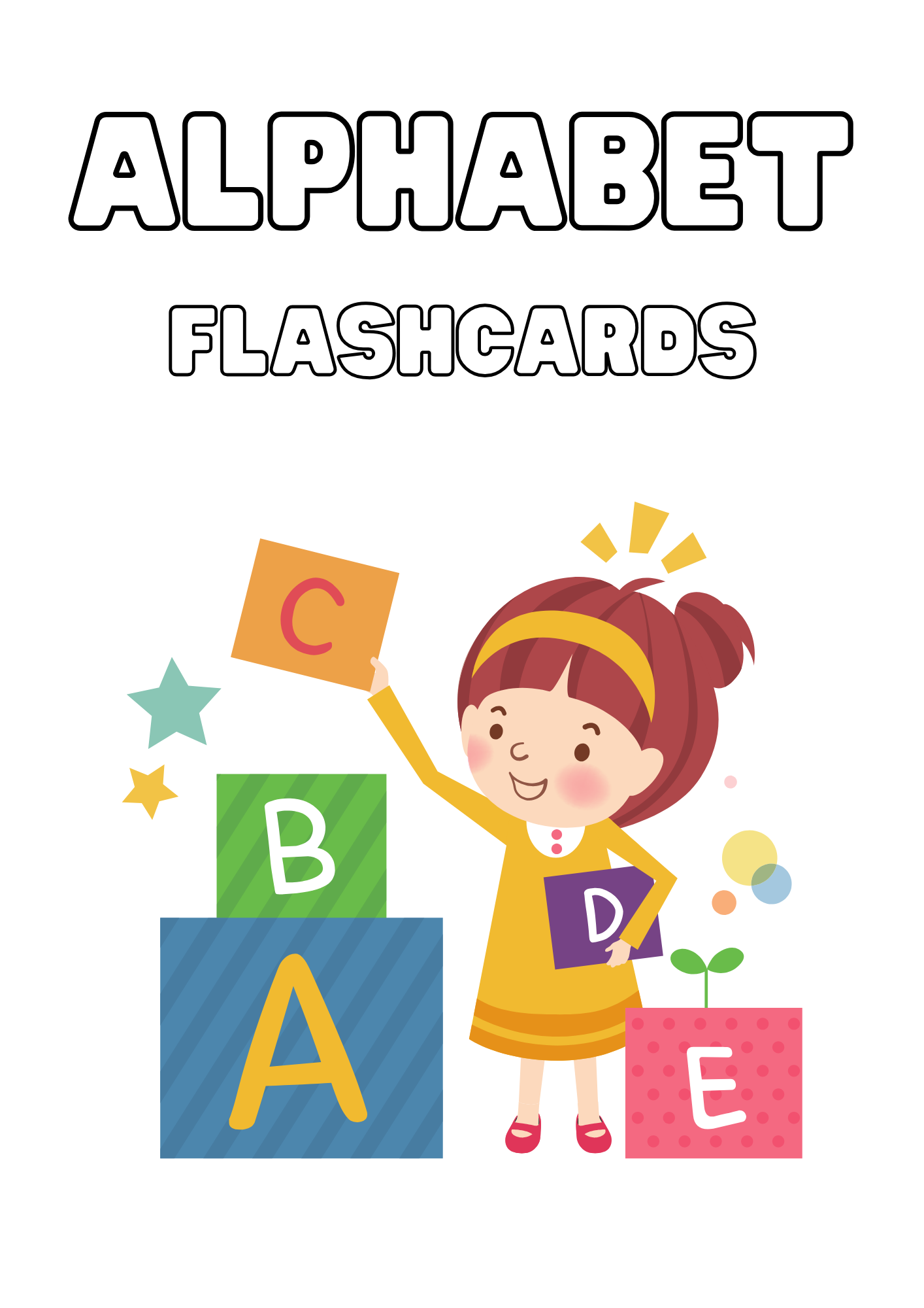 Printable Alphabet Flashcards – Black and White A–Z Learning Cards