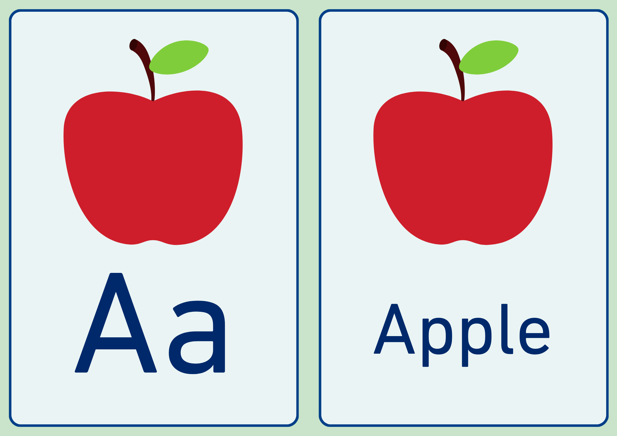 A–Z Alphabet Flashcards | Printable Educational Cards for Kids | ABC Learning (A4)