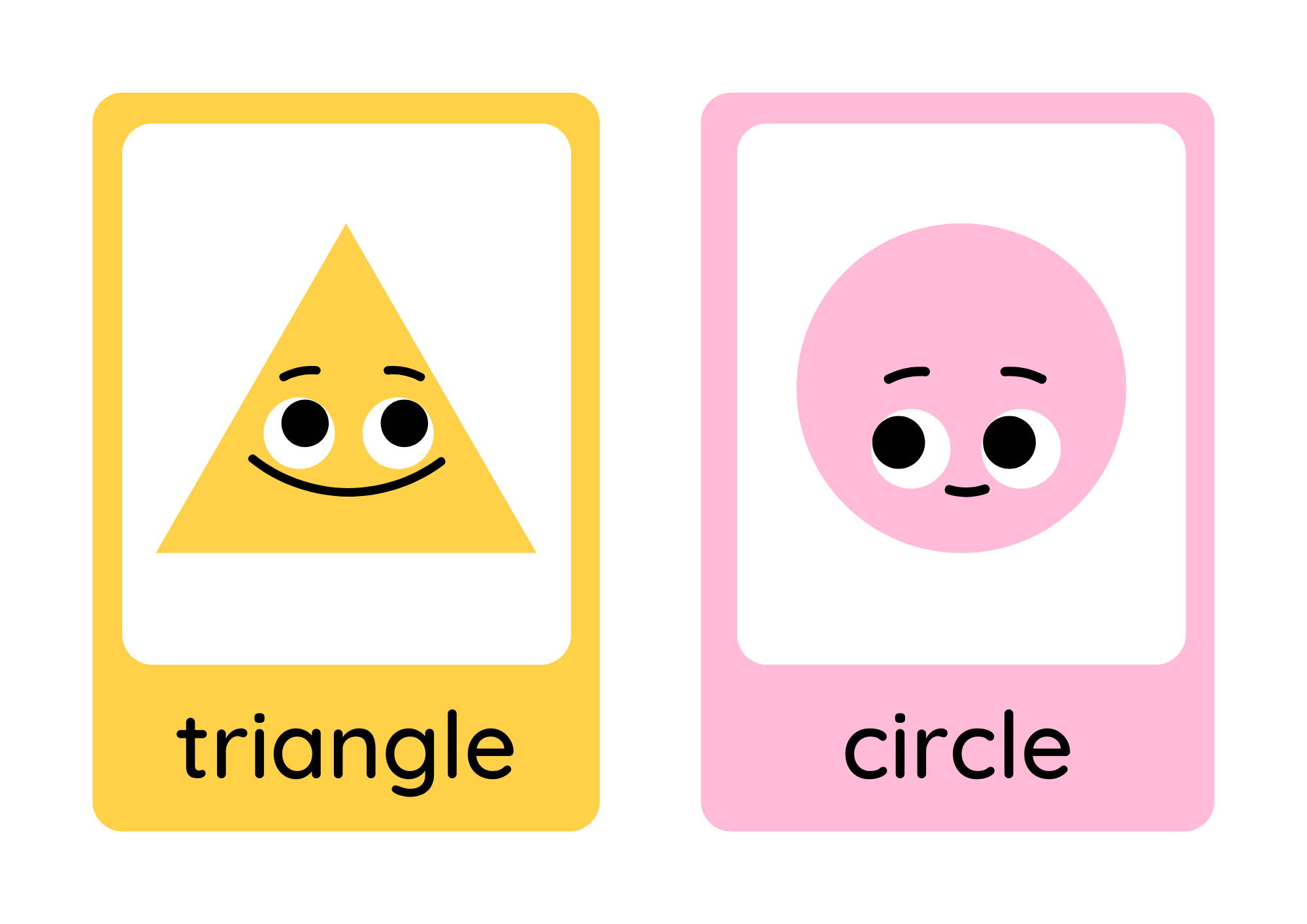 Printable Basic Shapes Flashcards for Kids – Circle, Square, Triangle & More