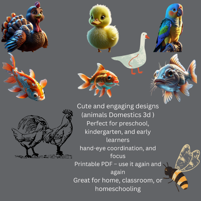 23 Domestic Animals 3D
