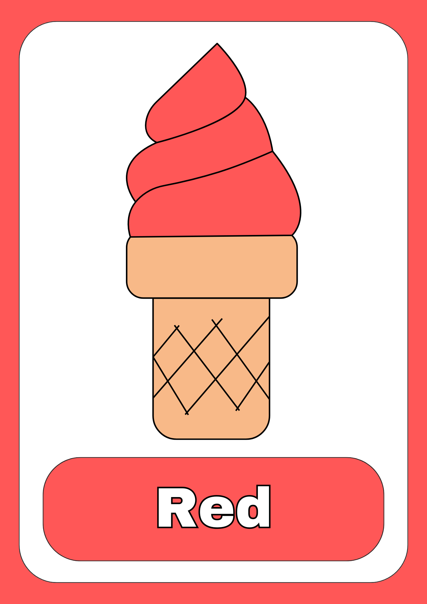 Ice Cream Colors Learning Posters – Fun Visual Arts for Kids