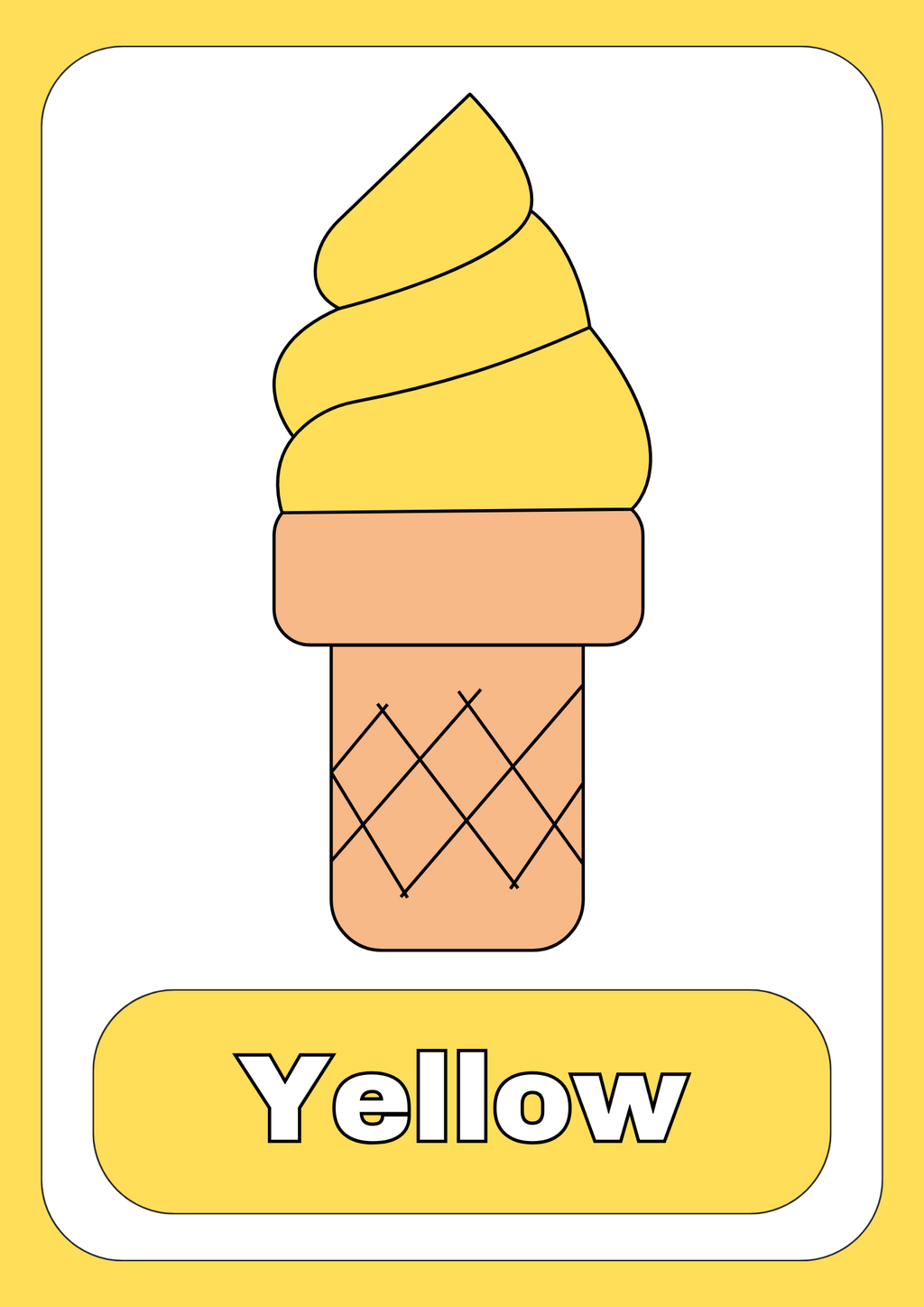 Ice Cream Colors Learning Posters – Fun Visual Arts for Kids