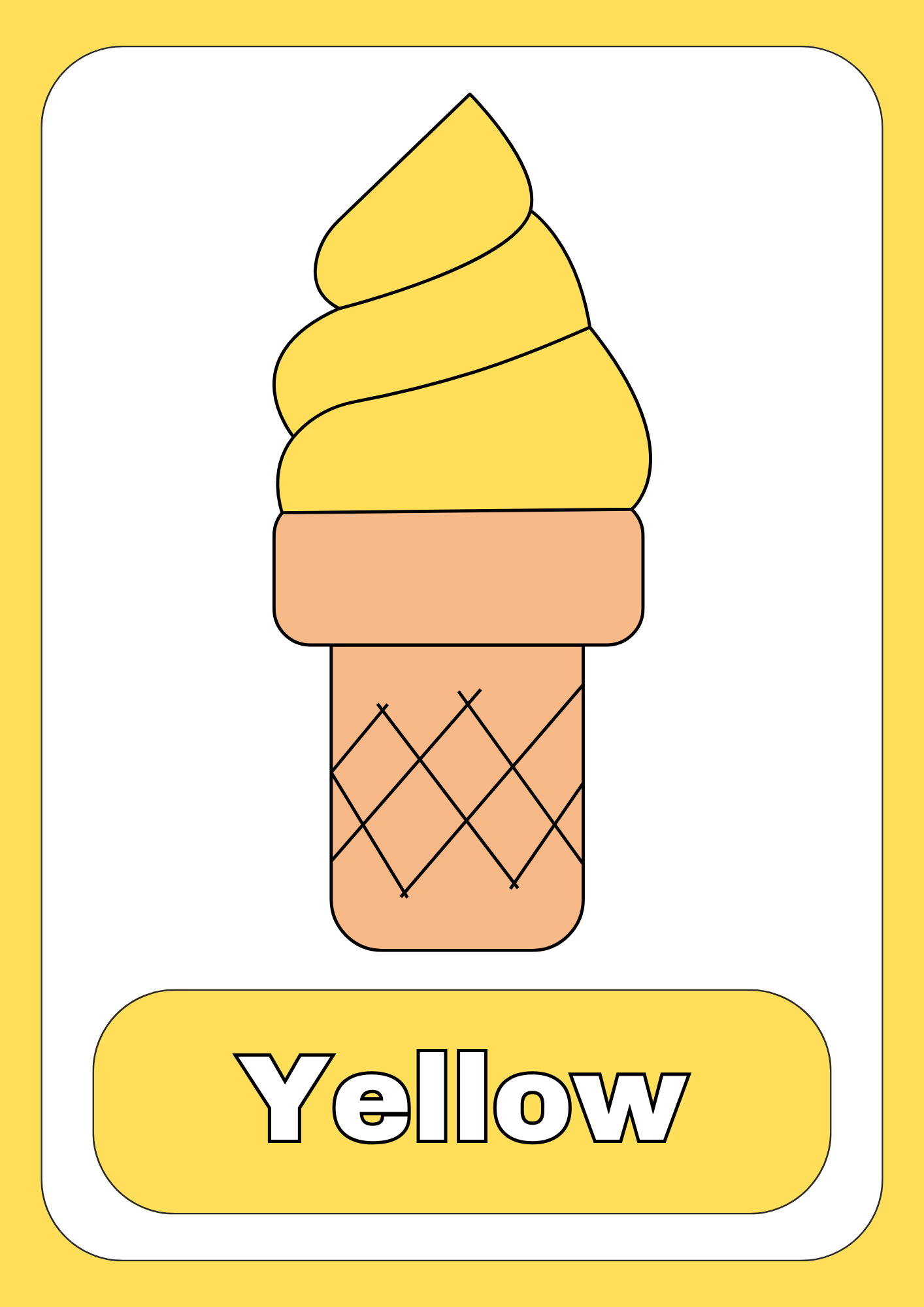 Ice Cream Colors Learning Posters – Fun Visual Arts for Kids