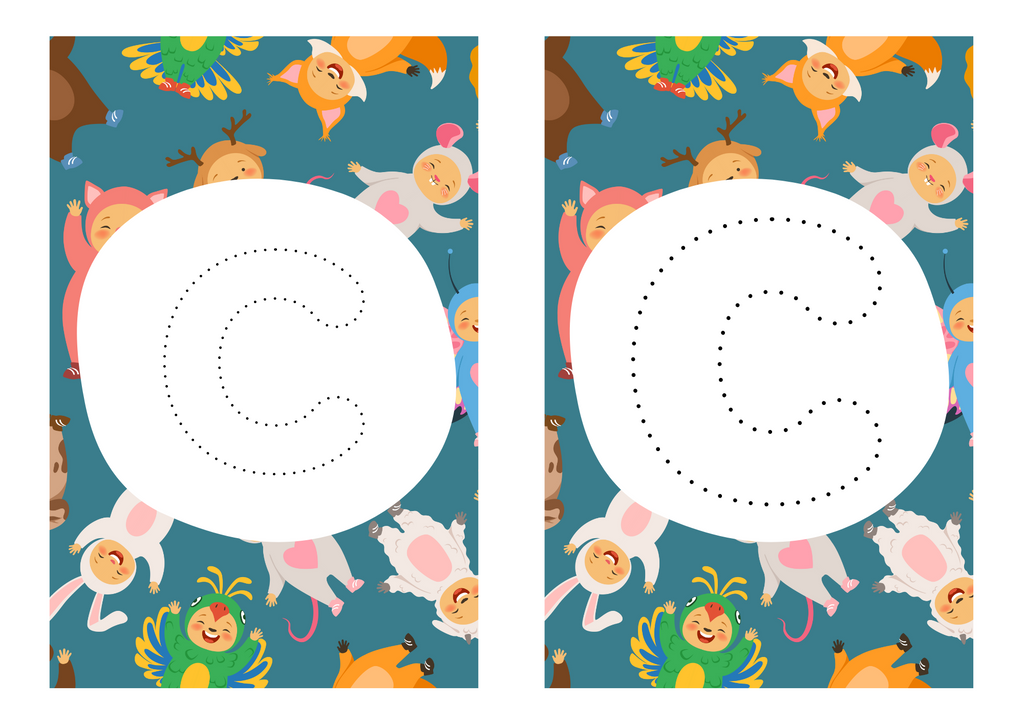 Printable Upper and Lowercase Alphabet Tracing Cards – A to Z with Fun Backgrounds (A4 Size)