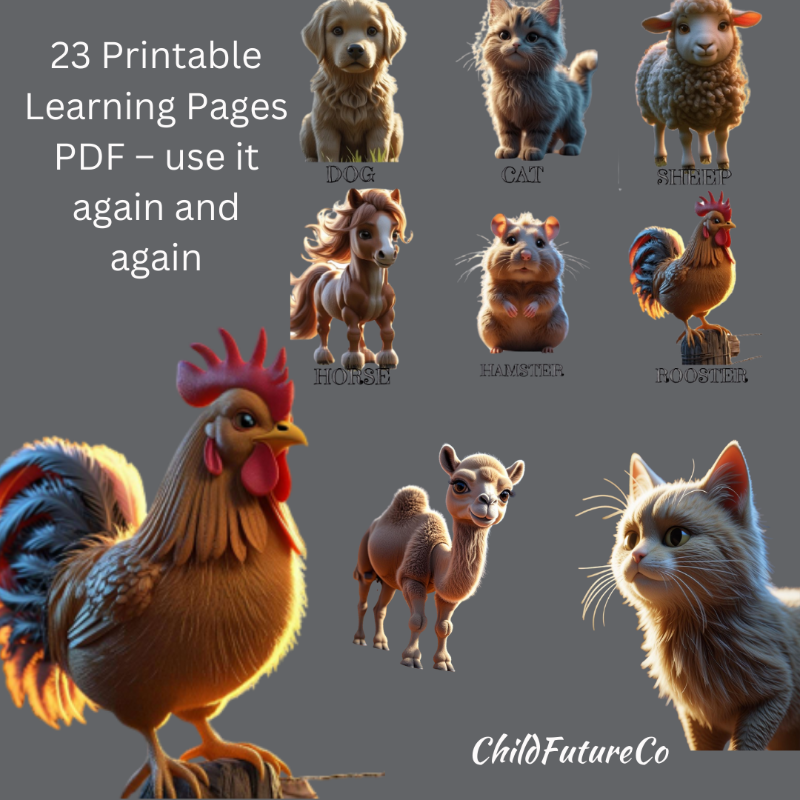 23 Domestic Animals 3D