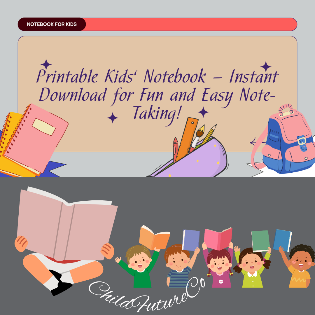 Printable Kids’ Notebook – 20 Pages for Fun and Easy Note-Taking!