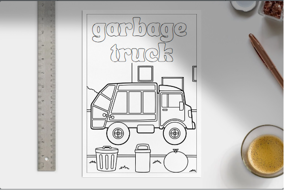 🚚 Vehicles Coloring Book for Kids – Fun Construction and Transport Activity Pages